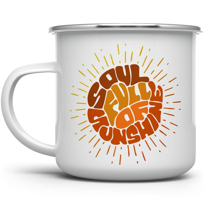 Soul Full of Sunshine Camp Mug with sun rays - Loftipop