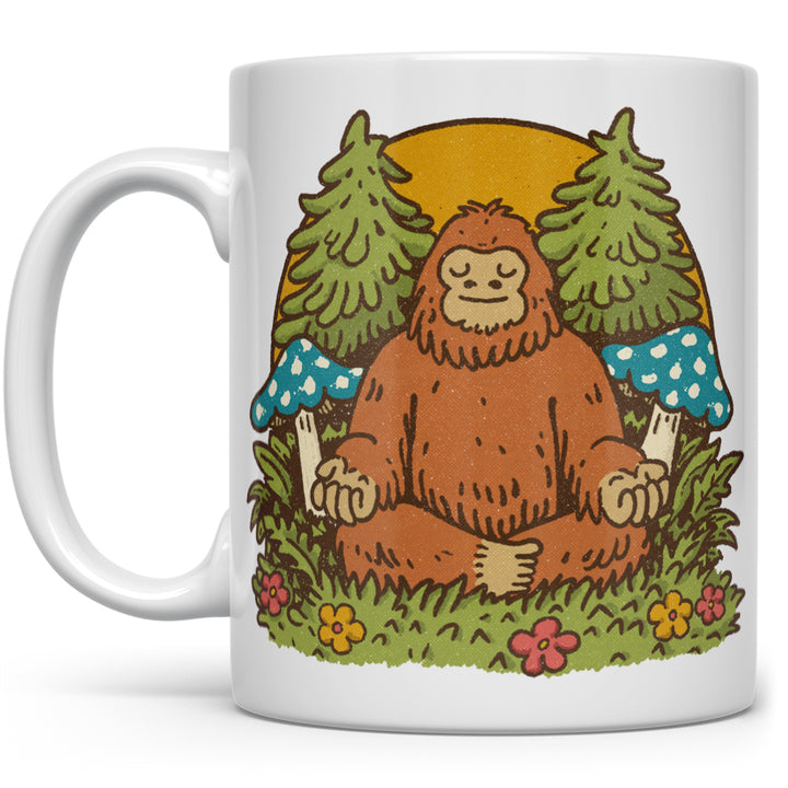 Meditating Bigfoot Mug