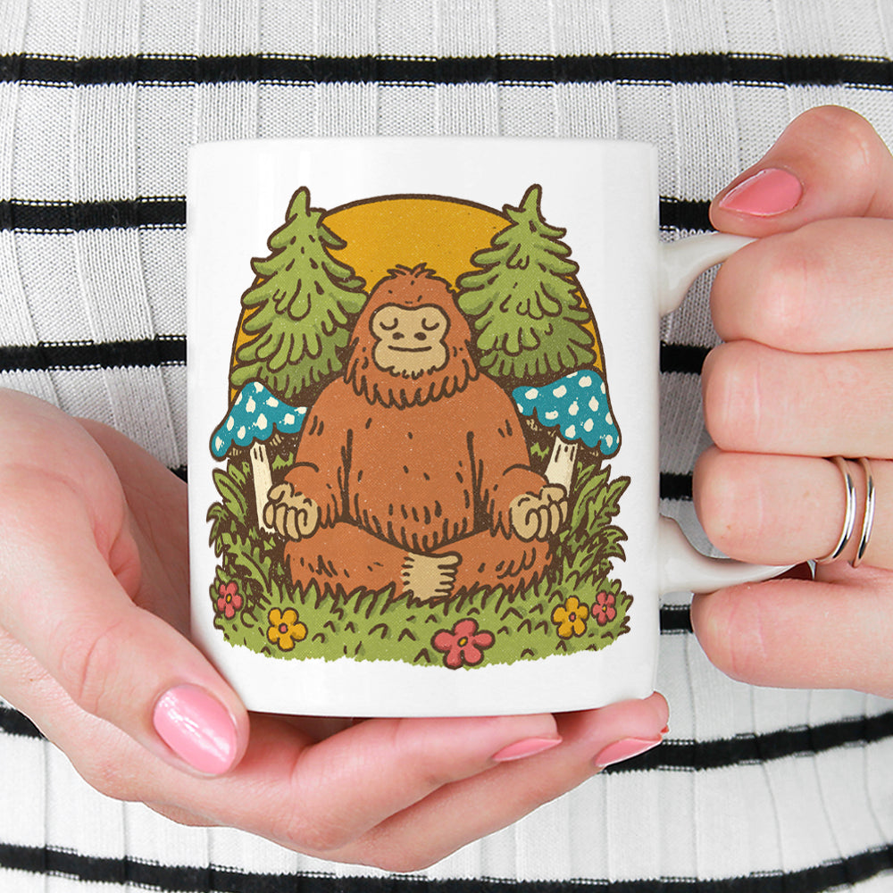 Meditating Bigfoot Mug