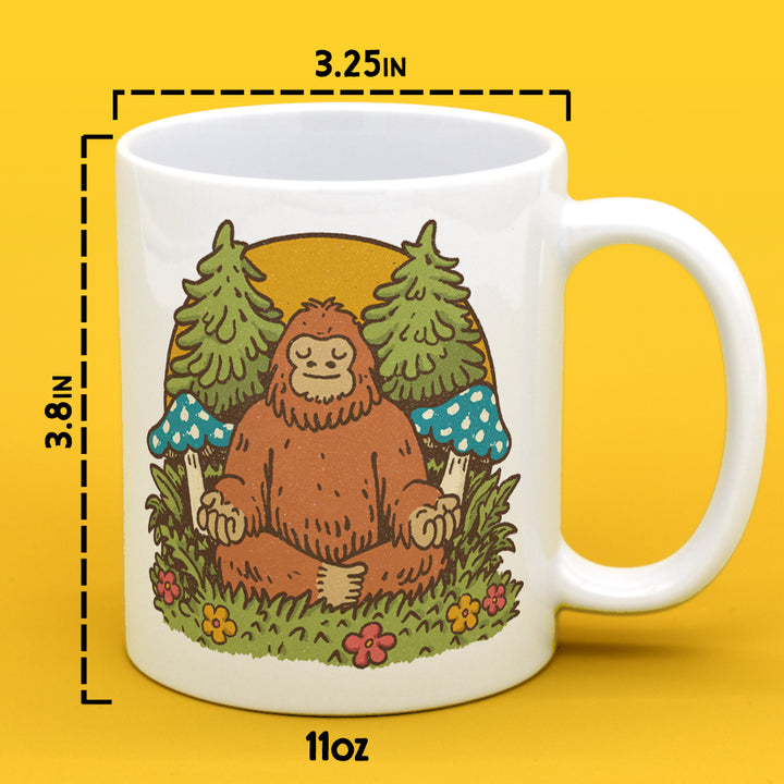 Meditating Bigfoot Mug