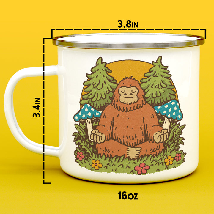 Meditating Bigfoot Camp Mug