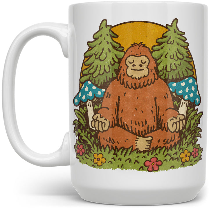 Meditating Bigfoot Mug