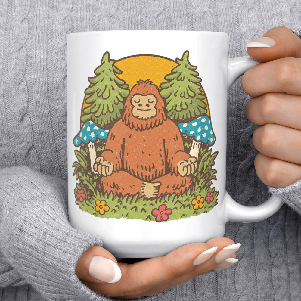 Meditating Bigfoot Mug