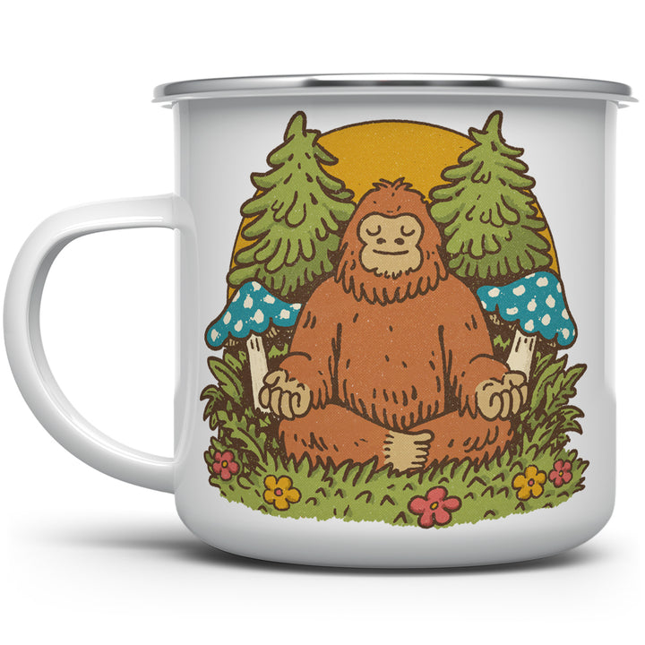 Meditating Bigfoot Camp Mug