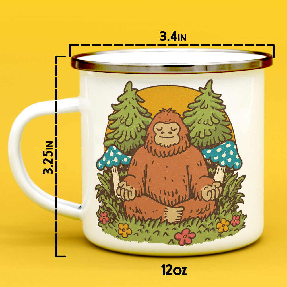 Meditating Bigfoot Camp Mug