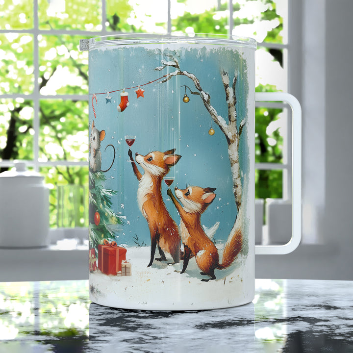 Festive Animals Holiday Insulated Travel Mug