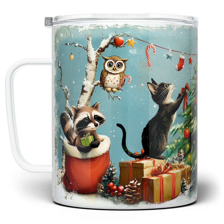 Festive Animals Holiday Insulated Travel Mug