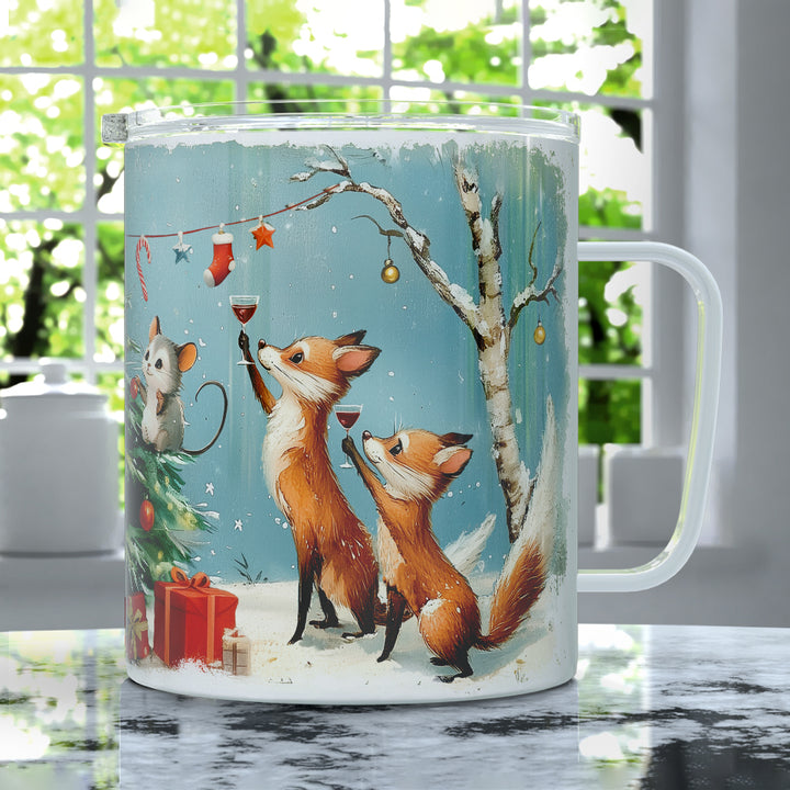 Festive Animals Holiday Insulated Travel Mug