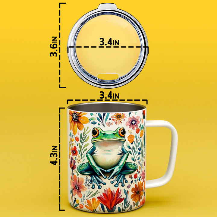 Floral Frog Insulated Travel Mug