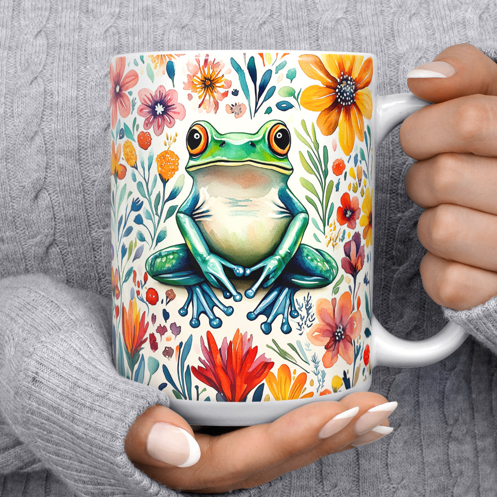 Floral Frog Mug