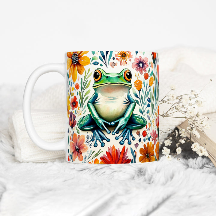 Floral Frog Mug