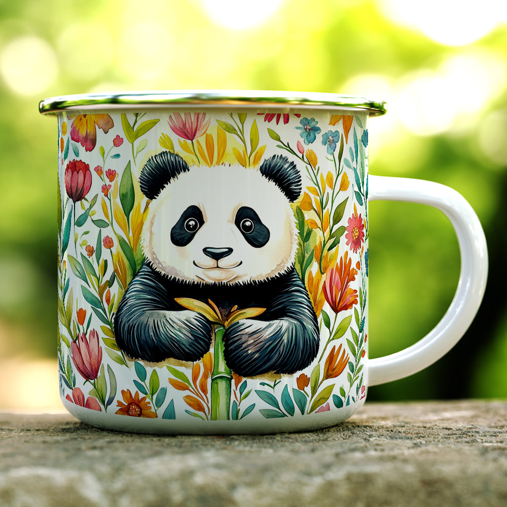 Floral Panda Camp Mug