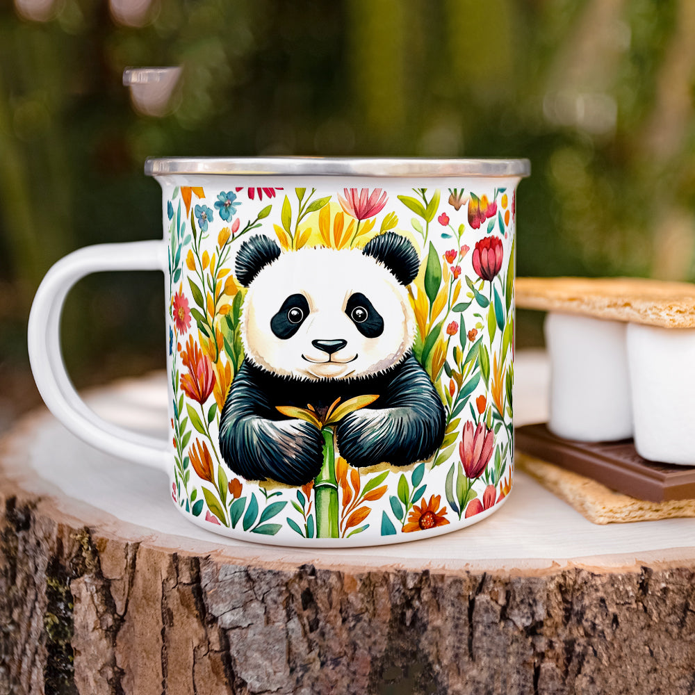 Floral Panda Camp Mug