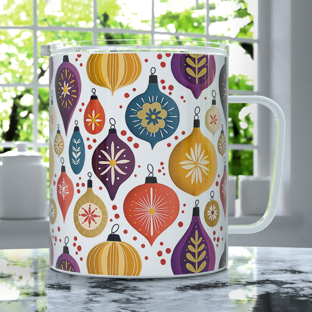 Vintage Christmas Ornaments Insulated Travel Mug