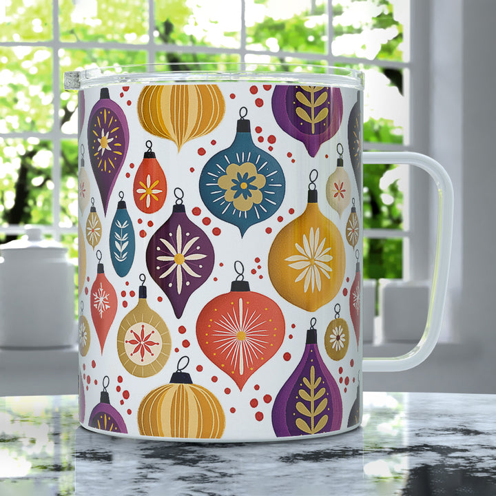 Vintage Christmas Ornaments Insulated Travel Mug