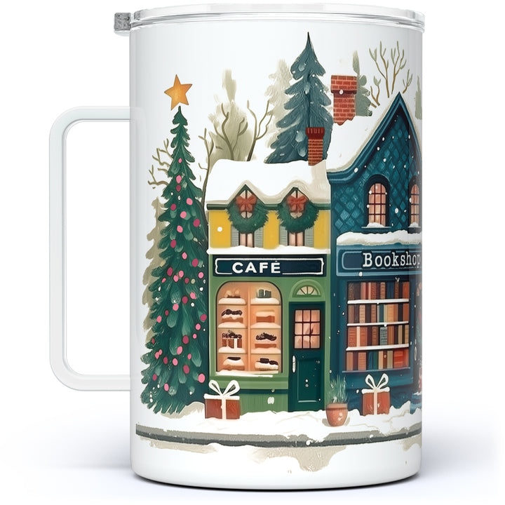 Holiday Storefront Shops Insulated Travel Mug