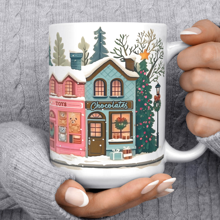 Holiday Storefront Shops Mug