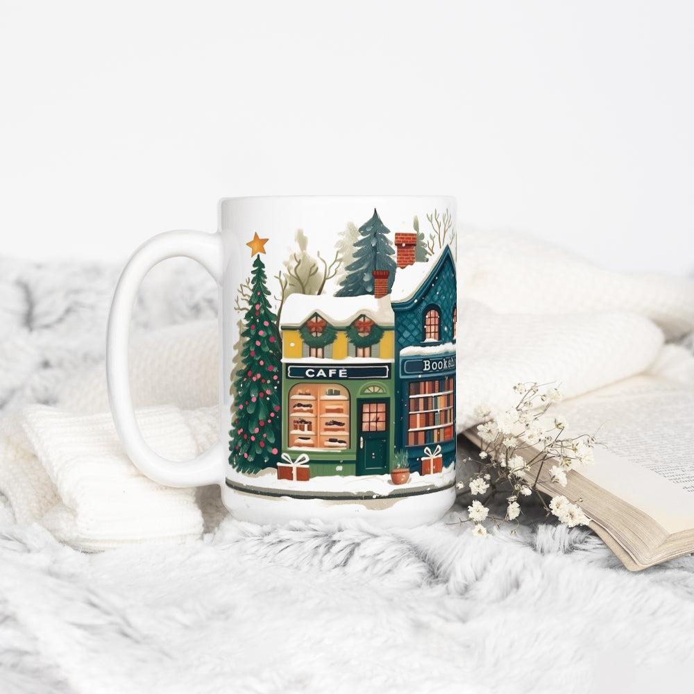 Holiday Storefront Shops Mug