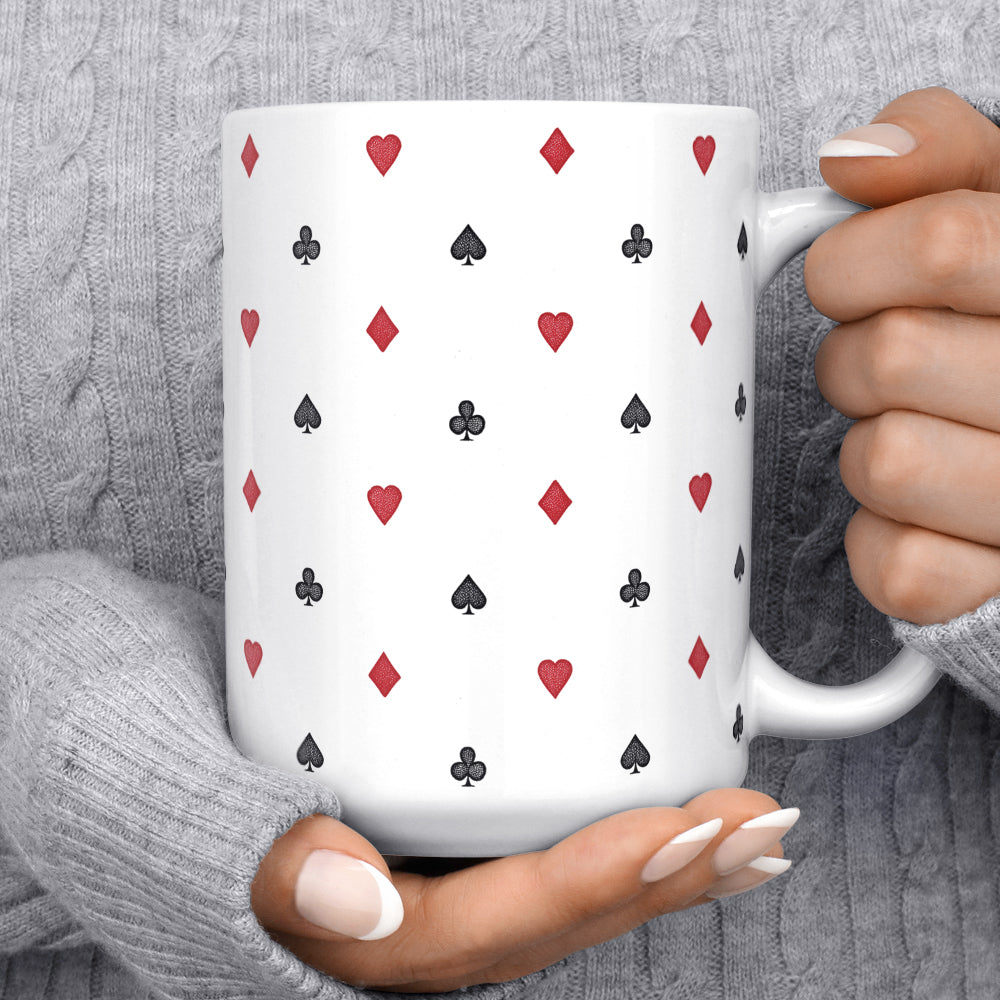 Playing Card Suit Pattern Mug