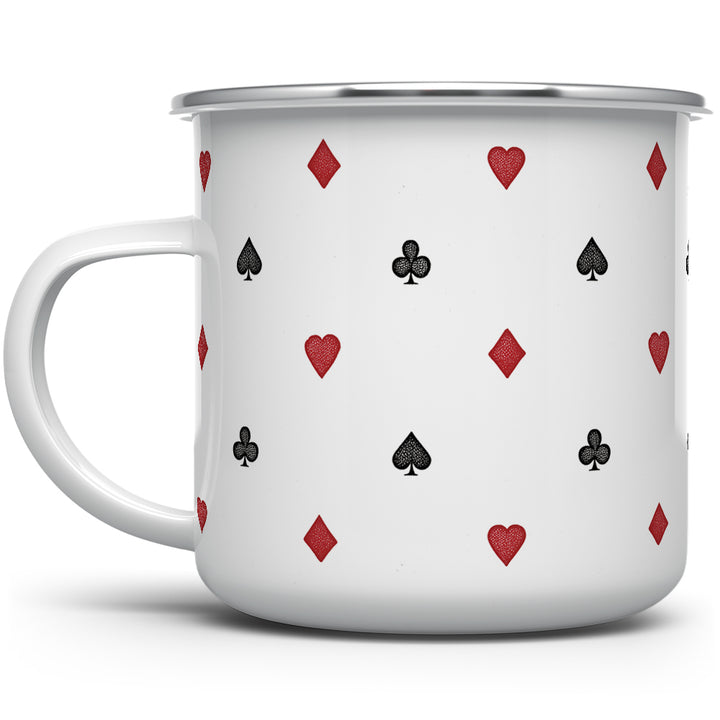 Playing Card Suit Pattern Camp Mug
