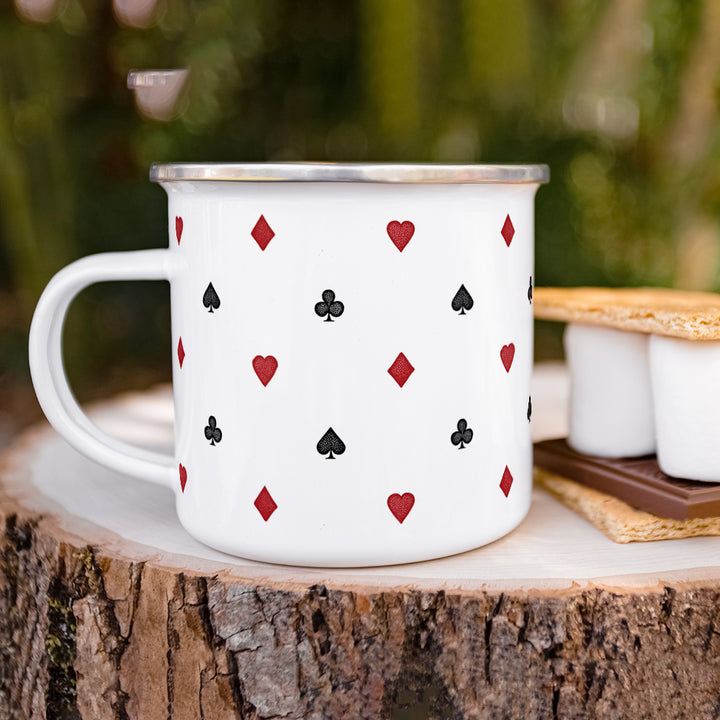 Playing Card Suit Pattern Camp Mug