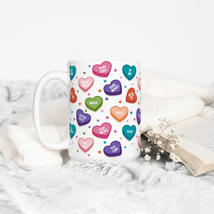 Candy Conversation Hearts Mug