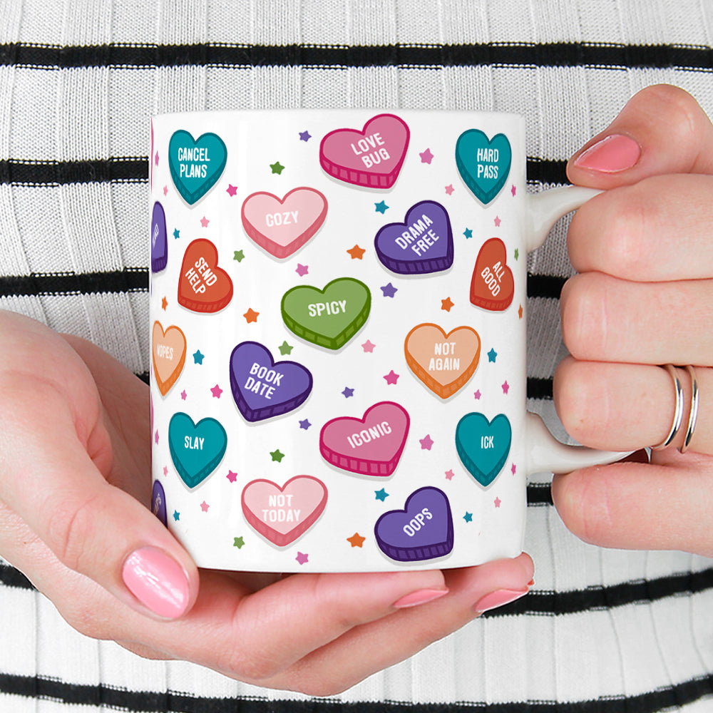 Candy Conversation Hearts Mug