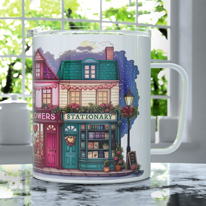 Valentine's Storefront Shops Insulated Travel Mug