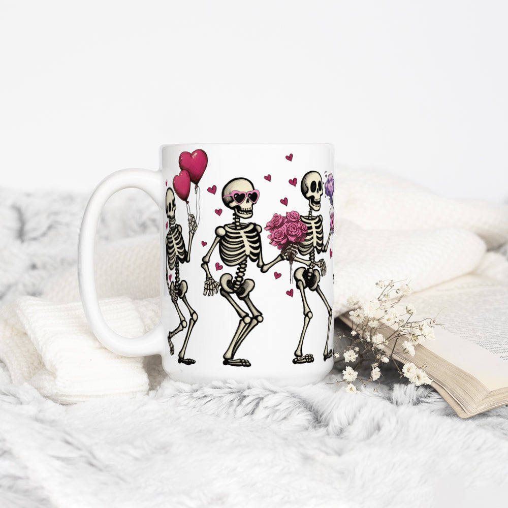 Valentine Dancing Skeletons Mug