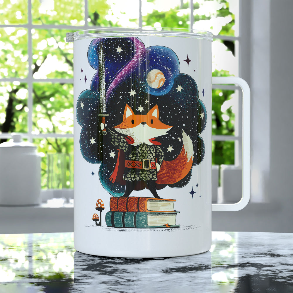 Bookish Fox Knight Insulated Travel Mug