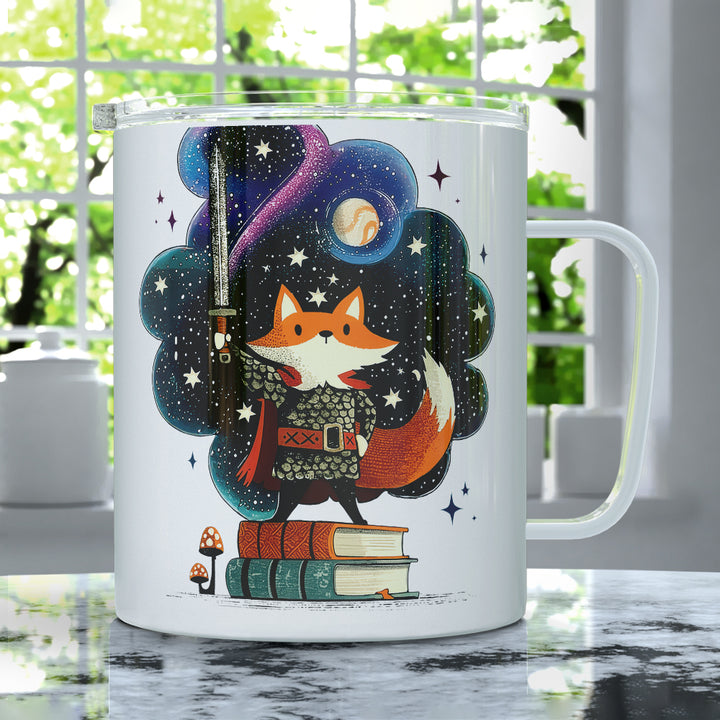 Bookish Fox Knight Insulated Travel Mug