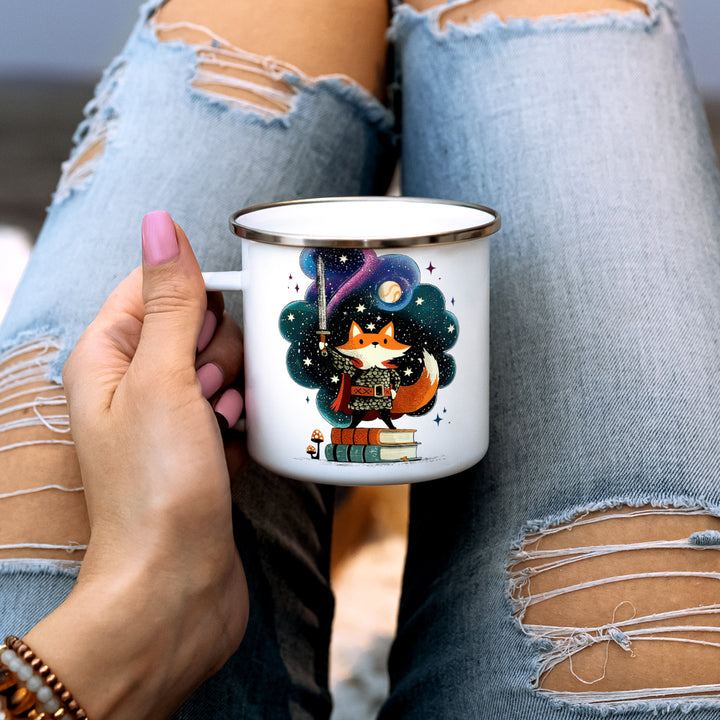 Bookish Fox Knight Camp Mug
