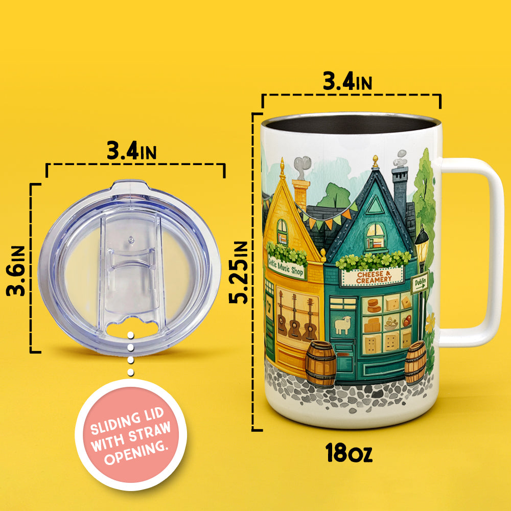 St. Patrick's Storefront Shops Insulated Travel Mug