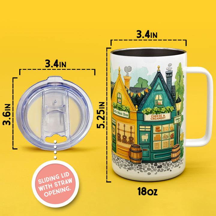 St. Patrick's Storefront Shops Insulated Travel Mug