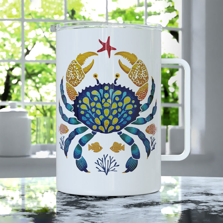 Coastal Ocean Crab Insulated Travel Mug