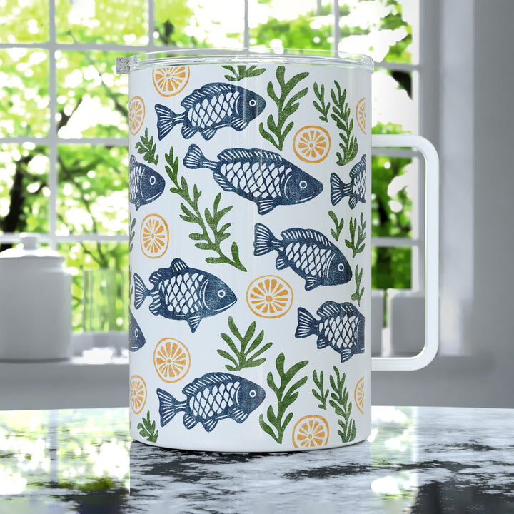 Coastal Fish Insulated Travel Mug