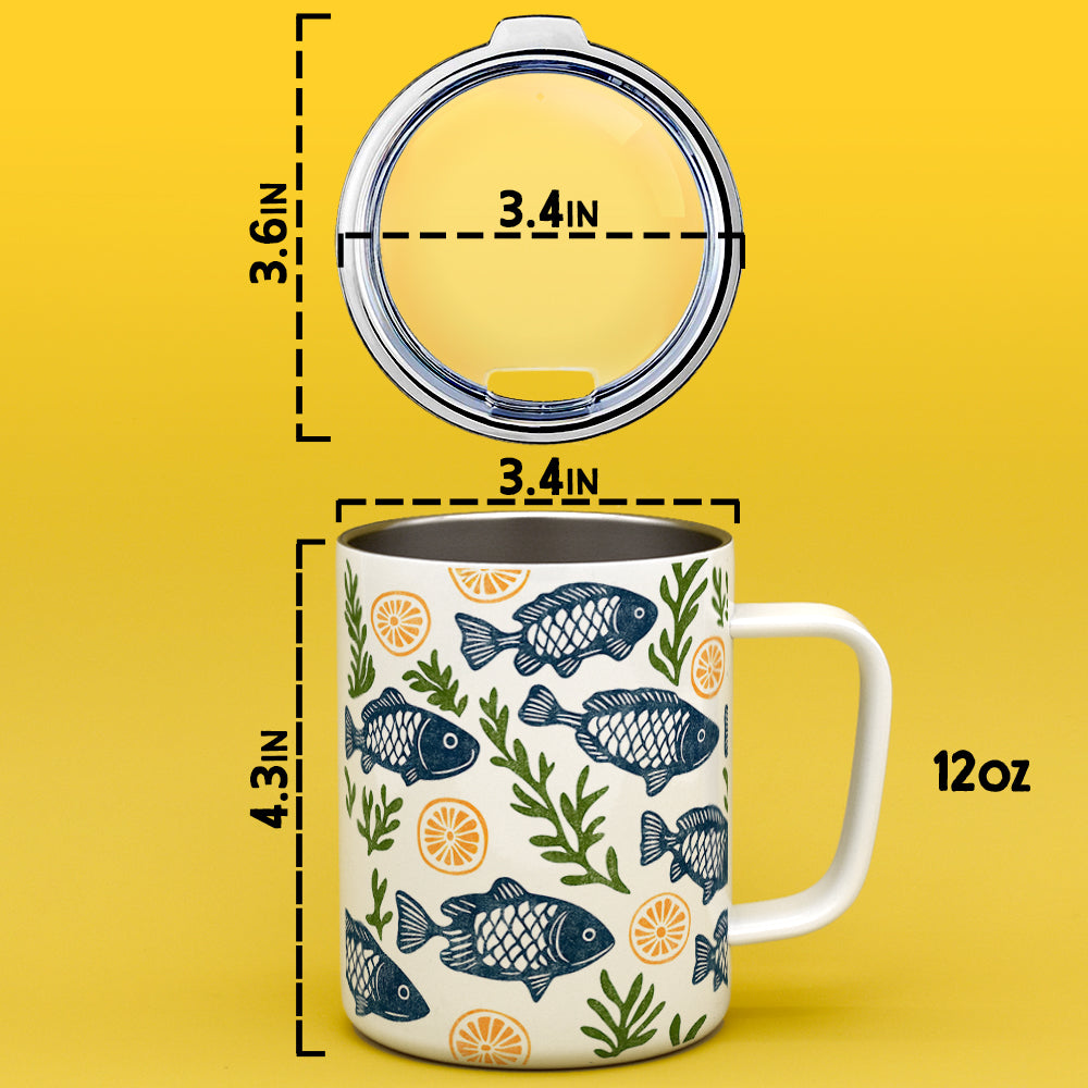 Coastal Fish Insulated Travel Mug