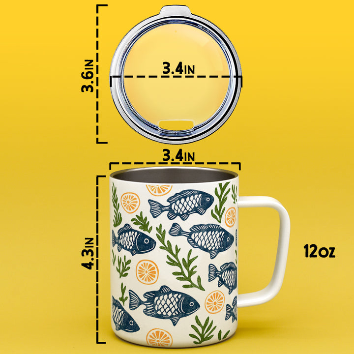 Coastal Fish Insulated Travel Mug