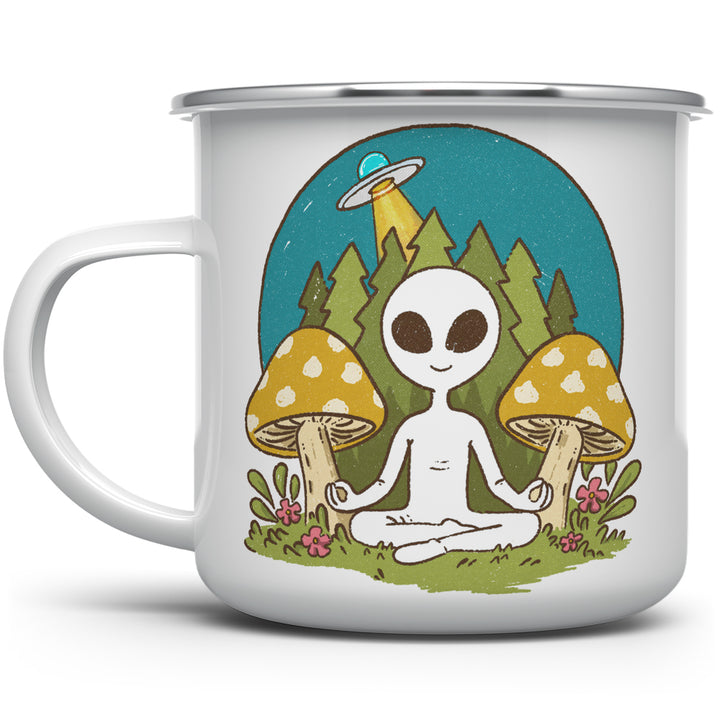 Meditating Alien Camp Mug