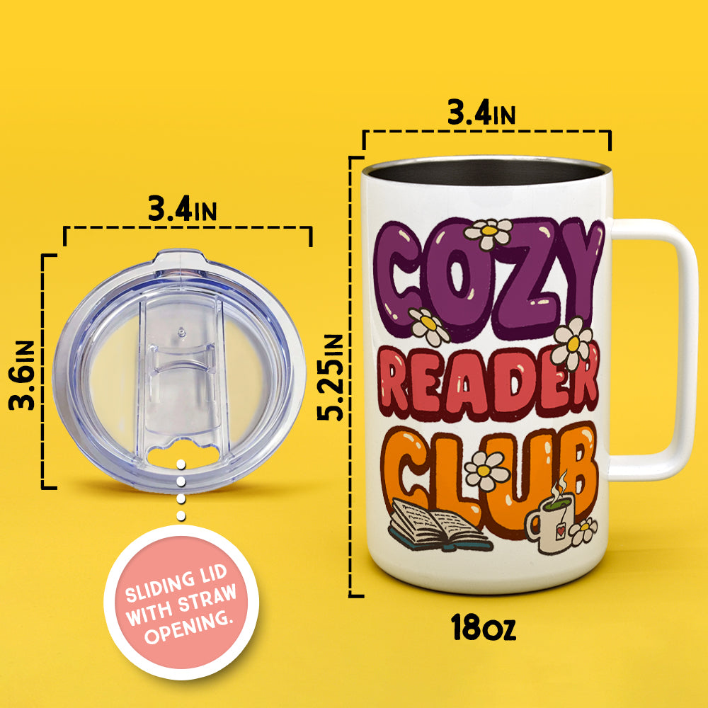 Cozy Reader Club Insulated Travel Mug