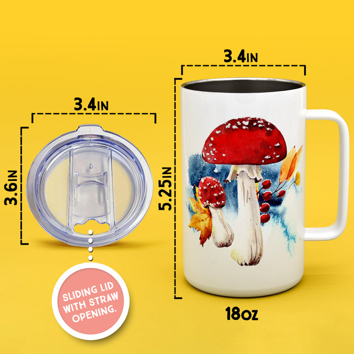 Fall Mushroom Insulated Travel Mug