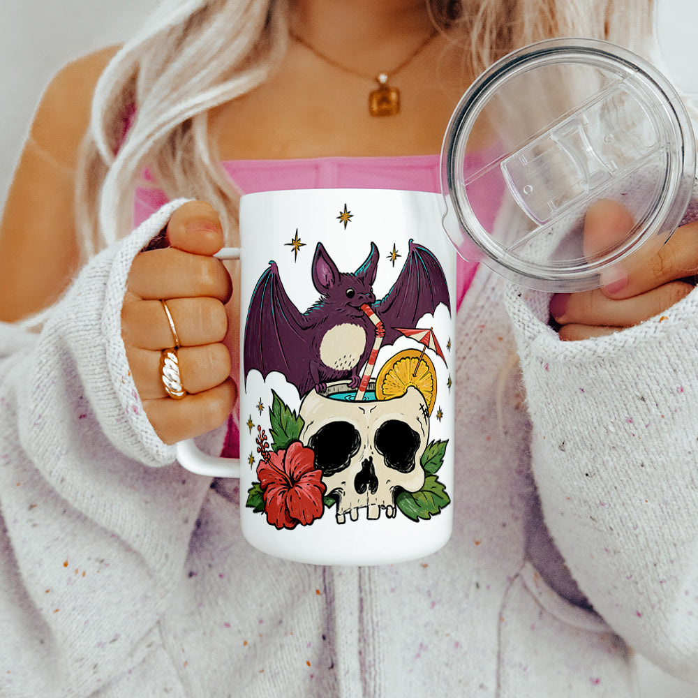Tiki Bat Insulated Travel Mug