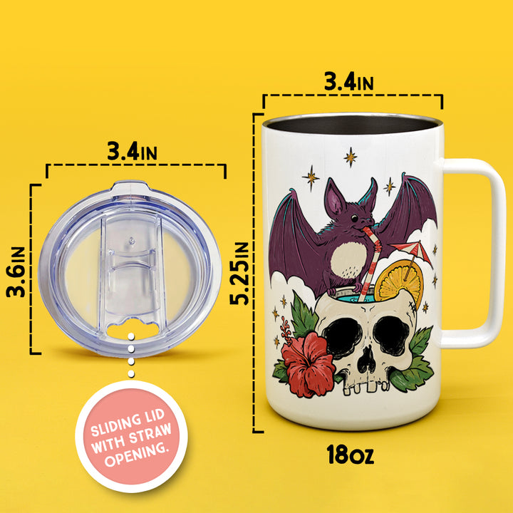 Tiki Bat Insulated Travel Mug