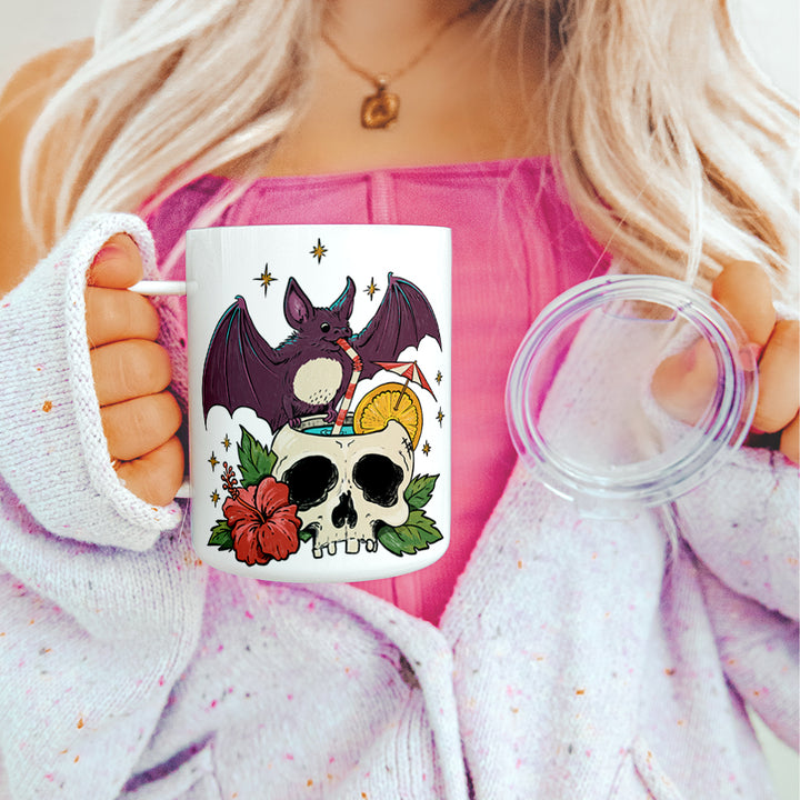 Tiki Bat Insulated Travel Mug