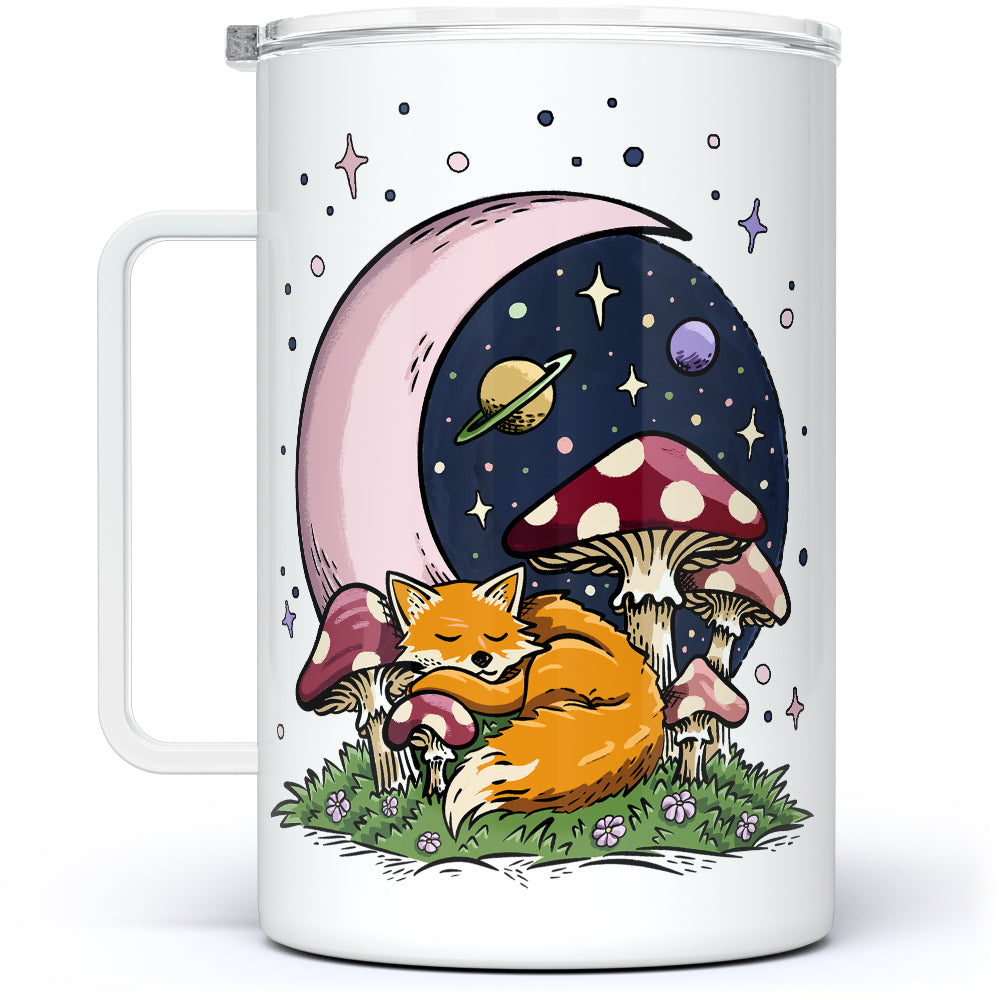 Sleeping Moon Fox Insulated Travel Mug