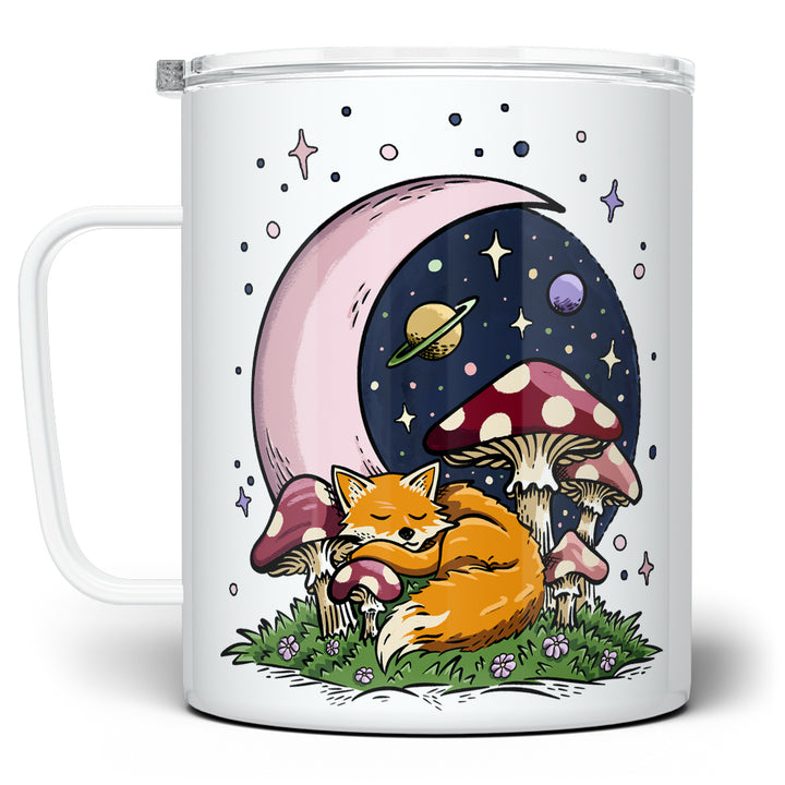 Sleeping Moon Fox Insulated Travel Mug