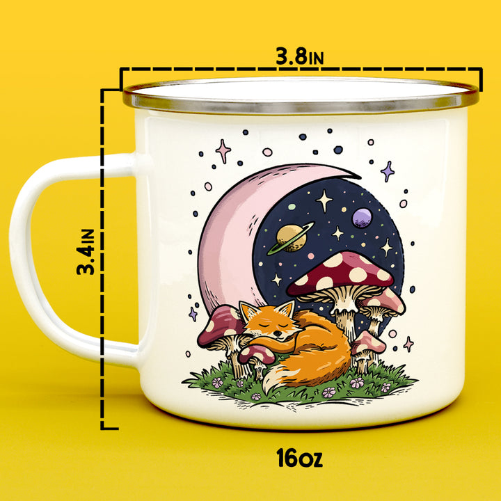 Sleeping Moon Fox Camp Mug