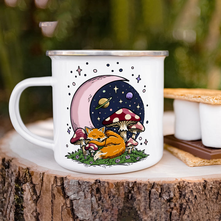 Sleeping Moon Fox Camp Mug