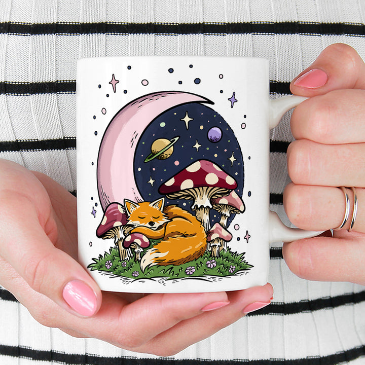 Sleeping Moon Fox Mug