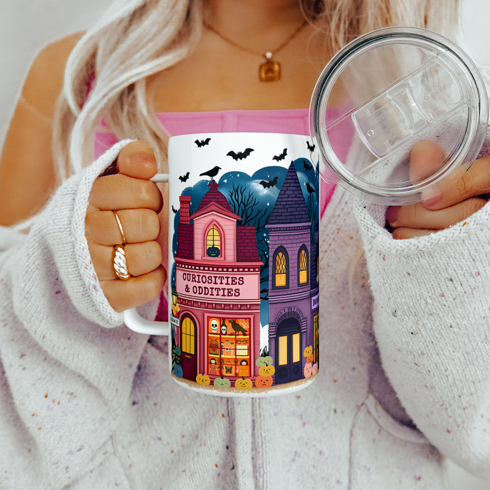 Halloween Storefronts Insulated Travel Mug